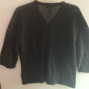Chic Black V-Neck Women's Sweater